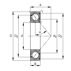 ǽ|S 7210-B-2RS-TVP, (j) DIN 628-1 (bio)(zhn)Ҫߴ磬|  = 40㣬ɂ(c)ܷ