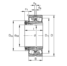 {(dio)ĝLS 230/630-B-K-MB + H30/630, (j) DIN 635-2 ˜ʵҪߴ, F׺;o