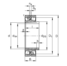 {(dio)ĝLS 22340-K-MB + AH2340, (j) DIN 635-2 ˜ʵҪߴ, F׺ж